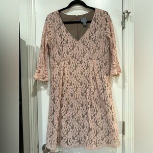 Rabbit Rabbit Rabbit Taupe and Black Dress Label Detail